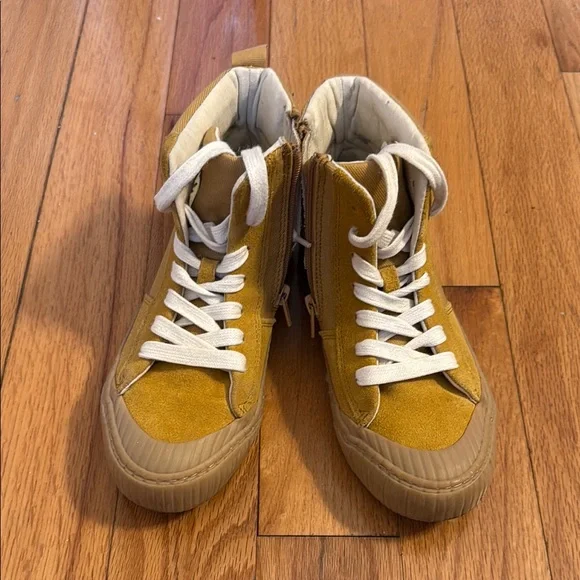 Zara Yellow High Top Sneakers - Picture 1 of 6